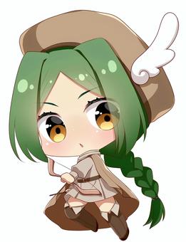 【人狼ゲーム】狩人(騎士)SDイラスト 人狼ゲーム,人狼,役職,狩人,sdキャラ,ちびキャラ,かわいい,ゲーム素材,フリー素材,人狼素材のイラスト素材
