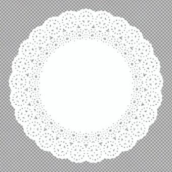 レースペーパー③ レースペーパー,モノクロ,シンプル,塗り絵,無色,レース,幾何学模様,デザイン,背景透過,手書きのイラスト素材