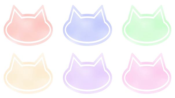 水彩風の猫フレーム 水彩風の猫フレーム 枠,ねこ,爽やかのイラスト素材