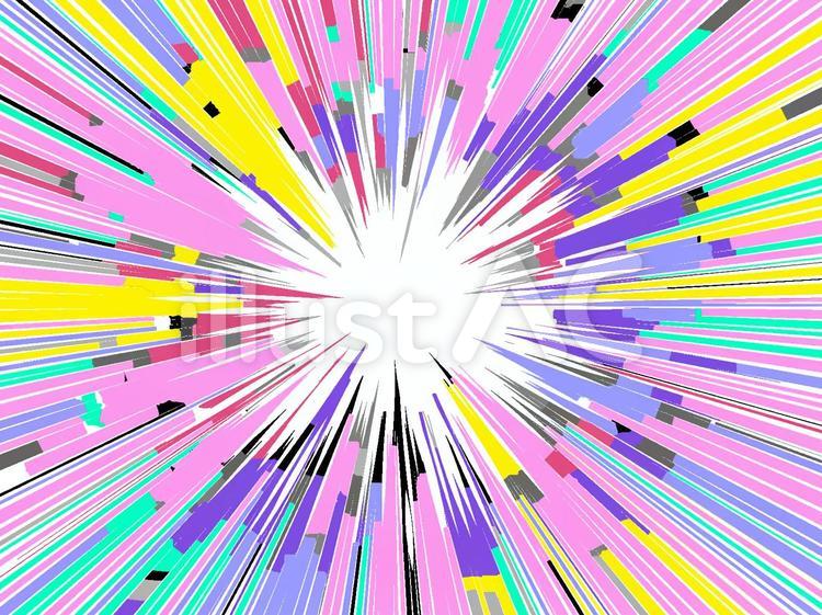 サイケな集中線【001】 集中線,稲妻,光のイラスト素材