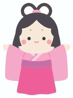 七夕の織姫、夏の行事のイラスト素材 人物,織姫,七夕,おりひめ,七夕祭り,七夕まつり,夏,7月,女性,かわいいのイラスト素材