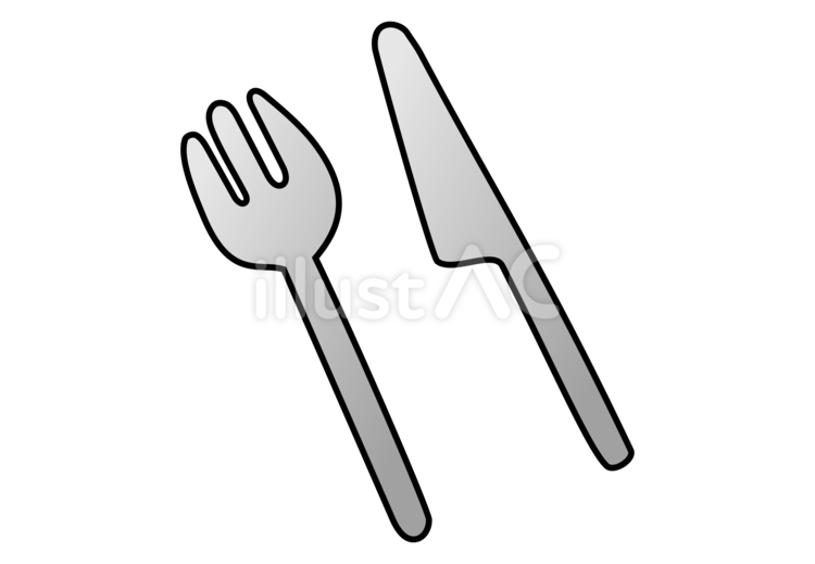 フォークとナイフのイラスト フォーク,ナイフ,食器のイラスト素材