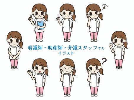 Illustration, people, care, nurse, 