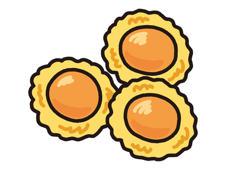 シンガポールの伝統菓子パイナップルタルト パイナップルタルト,タルト,パイナップル,正月,旧正月,お菓子,春節,縁起物,伝統菓子,焼き菓子のイラスト素材