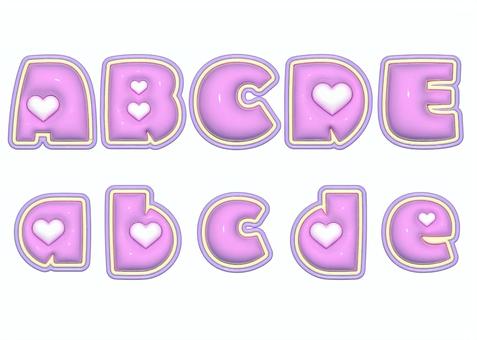 ぷっくり文字　アルファベット　ABC ぷっくり文字,ぷっくり,可愛い,3d,立体,ピンク,アルファベット,ローマ字のイラスト素材