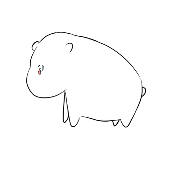 泣き顔の白熊 白熊,動物,泣き顔,白色,シンプルのイラスト素材