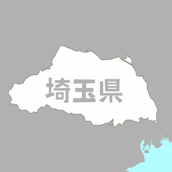 埼玉県　　 埼玉県,都道府県,境界,輪郭,形,地図,地域,漢字のイラスト素材