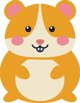 【動物】おどけた顔のハムスター ハムスター,動物,ペット,生き物,かわいいのイラスト素材