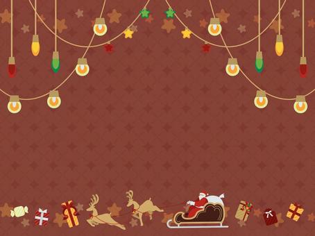 クリスマスに使えるフレーム背景75 クリスマスに使えるフレーム背景75 クリスマス,メリークリスマス,xmas,冬,電飾,ライト,トナカイ,サンタ,ソリ,サンタさんのイラスト素材