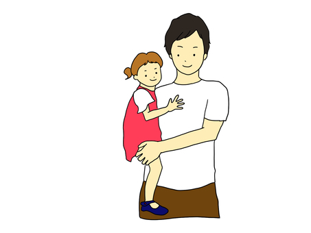 Parent and child hug, parenting, girl, dad, JPG and PNG