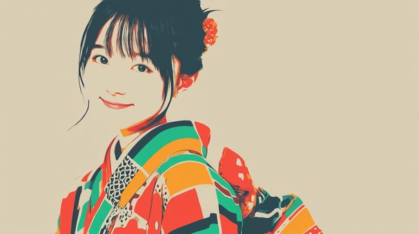 Smiling Girl, JPG Smiling Girl, kimono, girl, smile, JPG