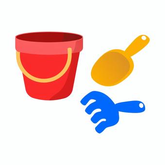 バケツのおもちゃ　砂遊び2 遊び道具,砂遊び,バケツ,遊ぶ,アイコン,公園,砂,おもちゃ,玩具,遊具のイラスト素材