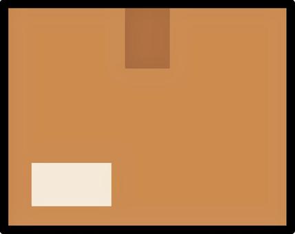 茶色の段ボール箱です。 段ボール,シンプル,箱,紙,梱包,荷物,ケース,クラフト,収納,構造のイラスト素材