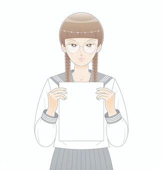 女子, fem, service étudiant, illustration, JPG and PNG