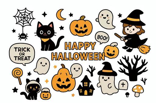 ほっこりハロウィンイラスト集　透過済