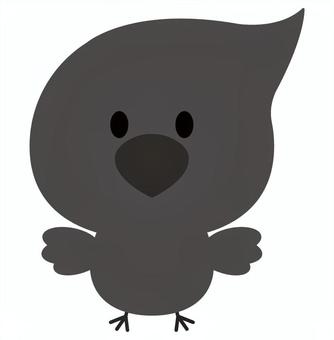 カラス カラス,鳥,鳥類,キャラクター,シンプル,かわいい,飛ぶ,翼,羽,くちばしのイラスト素材
