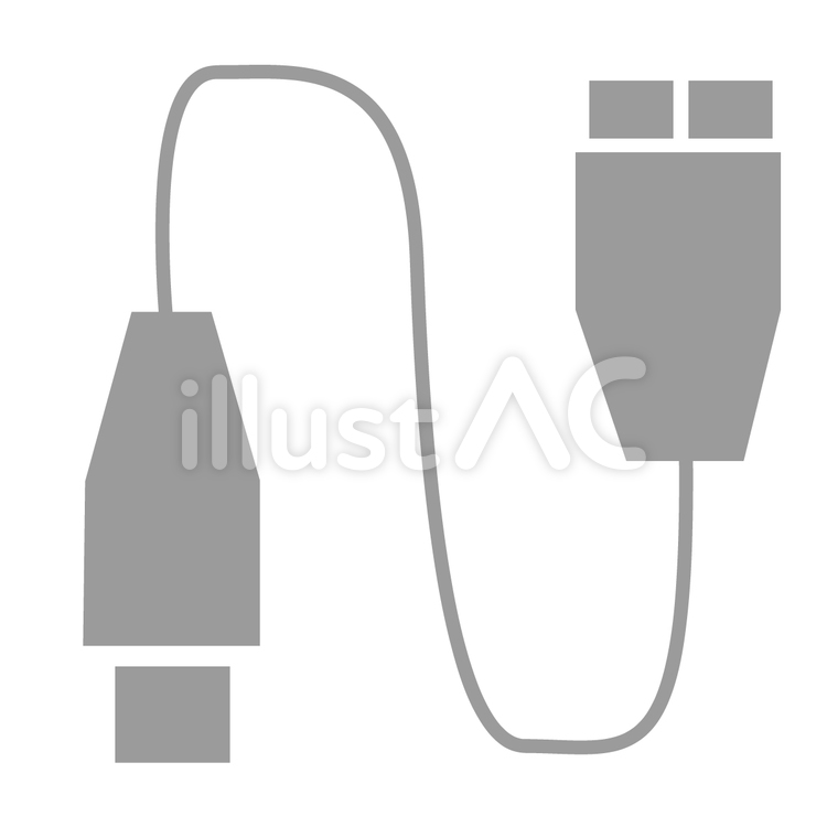 USBケーブル usb,usbケーブル,充電のイラスト素材