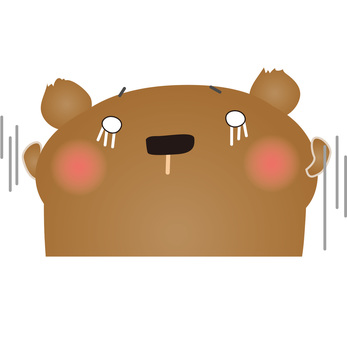 Illustration, bear, shock, surprised, 