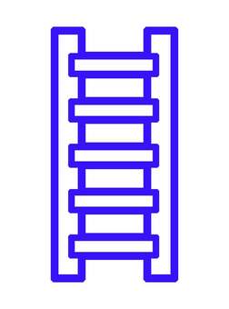 はしごアイコン はしご,昇降,作業,高所作業,上る,降りる,段,diy,工事,便利のイラスト素材