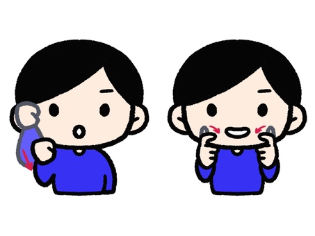 おはようございます 手話,手,ハンドサイン,難聴,聾者,ろう者,聴覚障害,聾,表現,シンプルのイラスト素材