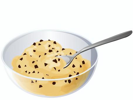 クッキードウ クッキードウ,スイーツ,料理,食べ物,アメリカ,クッキー生地,ボウル,スプーンのイラスト素材