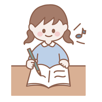 Illustration, 그림, 초등학교, 학생, 