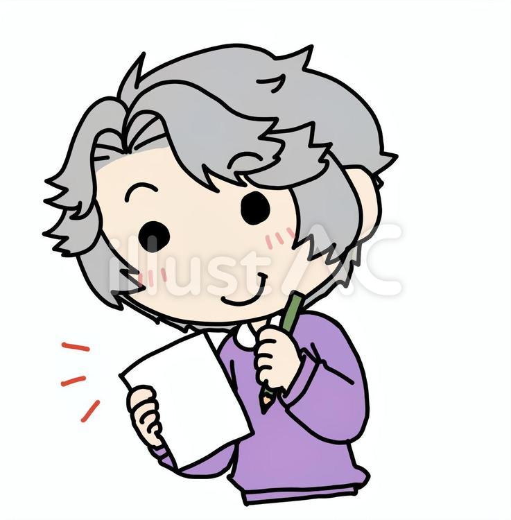 メモを取るおばあさん おばあさん,メモ,記録のイラスト素材