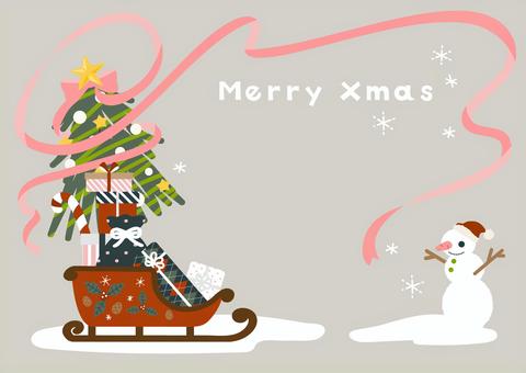 シンプル可愛いクリスマスのイラスト素材２