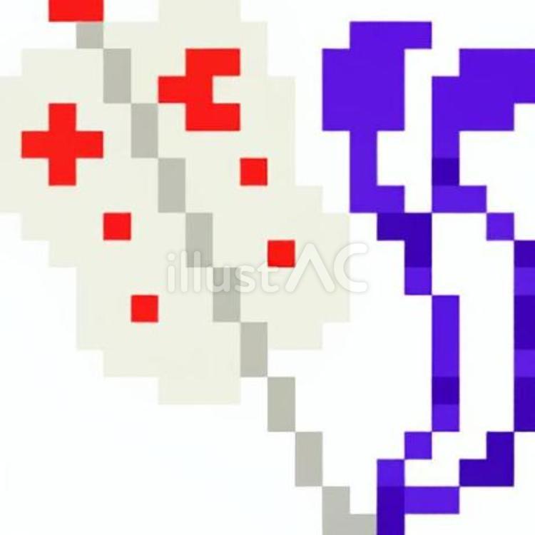 ドット絵の白の軍配です。 ドット絵,シンプル,和風のイラスト素材