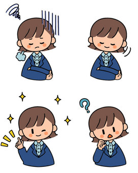 OL's icon set with various facial expressions, JPG, PNG and AI OL's icon set with various facial expressions, people, employee, prospective, JPG, PNG and AI