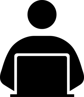 Person pc icon, people, icon, simple, JPG, PNG and EPS