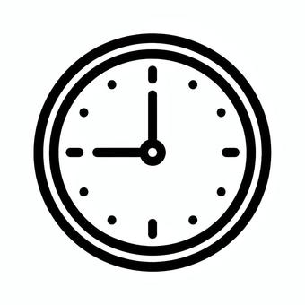 シンプル時計アイコン9時