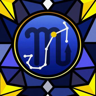 シームレスなモザイク　蠍座　ｐ  さそり座,蠍座,星占い,ホロスコープ,占星術,12星座,宇宙,天体,天文,ギリシャ神話のイラスト素材