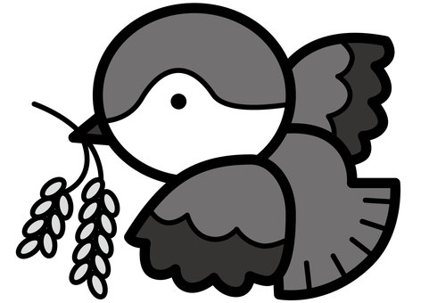 Sparrow-2c, JPG, PNG and AI Sparrow-2c, sparrow, bird, rice, JPG, PNG and AI