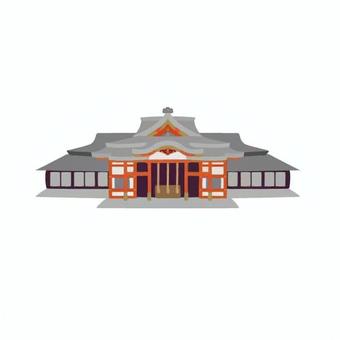 盛岡八幡宮 小学校,中学校,高校,教材,授業,社会,盛岡八幡宮,岩手県,神社,宗教建築のイラスト素材