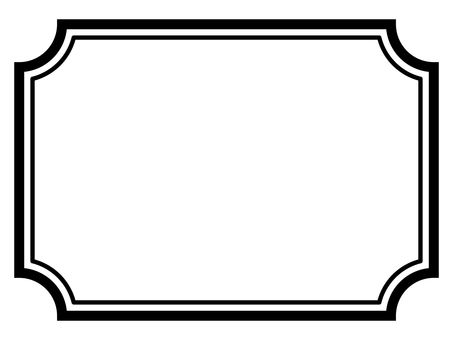 シンプルな四角形のフレーム24(黒) シンプルな四角形のフレーム24(黒) フレーム,枠,シンプル,四角形,長方形,額,アイコン,マーク,黒,イラストのイラスト素材