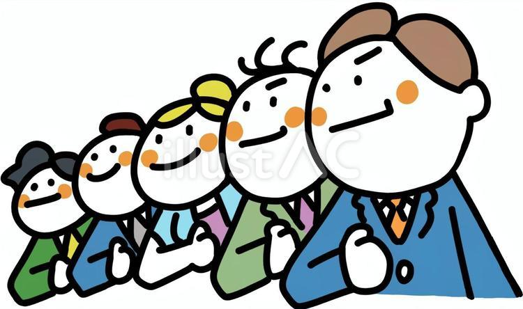 会社の仲間たち 会社員,男女,会社のイラスト素材