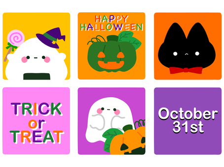 かわいいハロウィンアイコンセット かわいいハロウィンアイコンセット ハロウィン,イベント,かわいい,カボチャ,おにぎり,猫,動物,食べ物,お化け,ジャックオランタンのイラスト素材