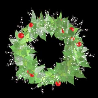 Christmas wreath (glitter), , JPG and PNG