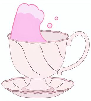 ティーカップ_tea cup 食器,洋風,ティーカップ,耐熱,取っ手のイラスト素材