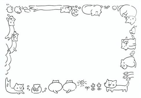 白黒ねこフレーム