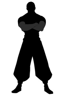 腕組んだ男 男,シルエット,立ち絵,trpg,人のイラスト素材