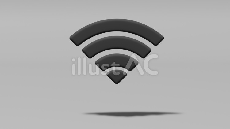 Wi-Fiの3Dアイコン アイコン,3d,cgのイラスト素材