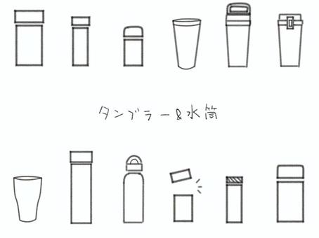 Illustration, summer, water bottle, tumbler, 