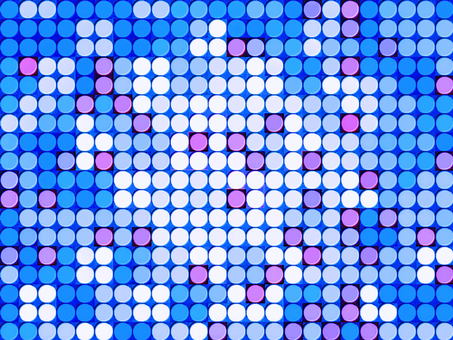 ブルーとピンクと白色のドットの壁紙素材 ドット,青色,ピンク,白色,背景,壁紙,水玉模様,テクスチャ,キュート,シンプルのイラスト素材
