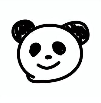 子どもが描いたパンダの絵 お絵かき,動物,絵,落書き,描く,クレヨン,パンダ,かわいい,イラストのイラスト素材