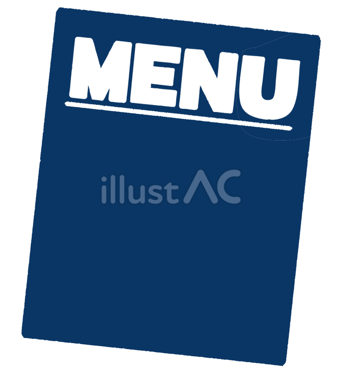 MENUリスト（紺） menu,リスト,レストランのイラスト素材