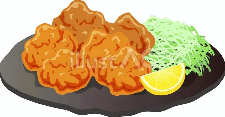 唐揚げ 唐揚げ,揚げ物,鶏肉のイラスト素材