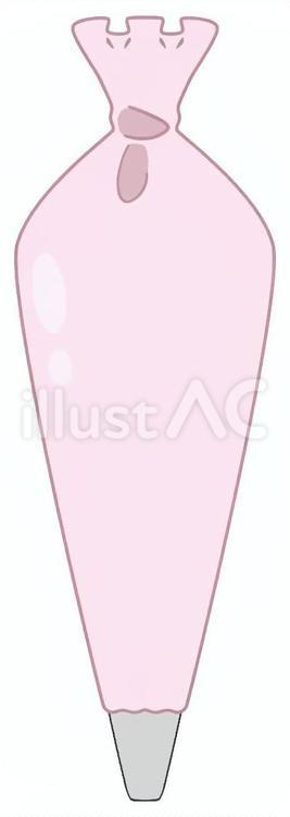 絞り袋_piping bag 器具,絞り袋,製菓用のイラスト素材