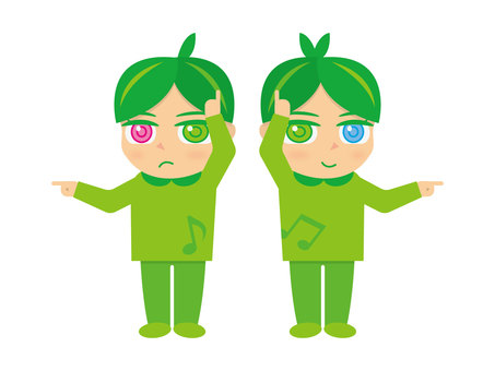 双子のオッドアイの兄弟 双子,兄弟,少年,男の子,オッドアイ,虹彩異色症,男児,天才,ギフテッド,秀才のイラスト素材